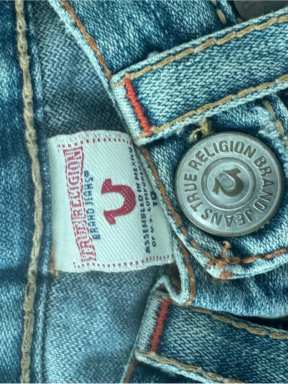 True Religion Blue Bootcut Jeans with Embroidered Pocket Detail - Picture 3 of 6